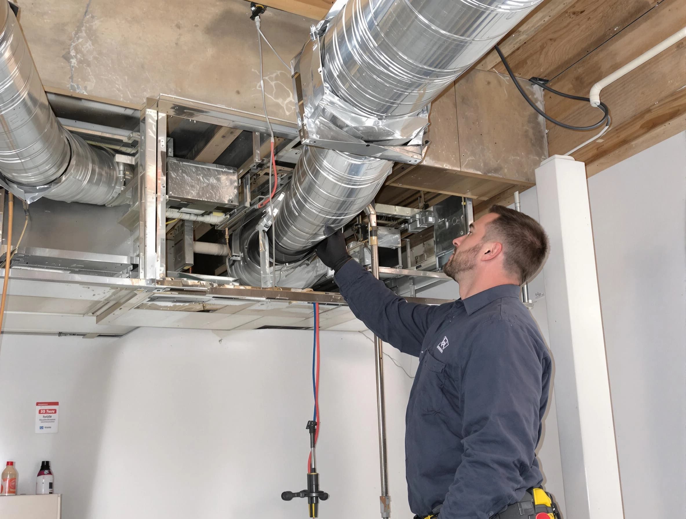 Dove Valley Air Duct Cleaning technician performing professional air duct repair using specialized tools in Dove Valley
