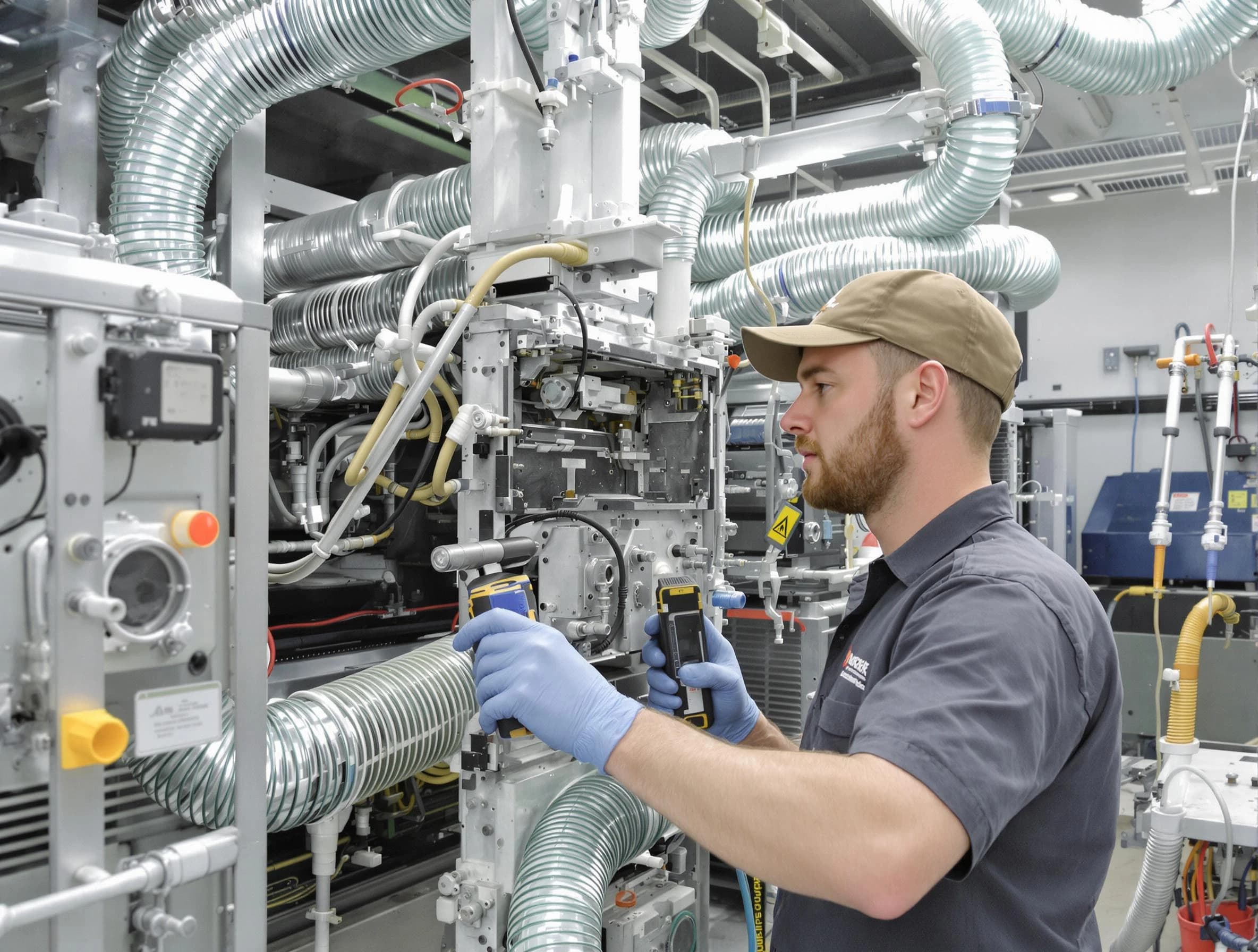 Dove Valley Air Duct Cleaning technician performing precision commercial coil cleaning at a business facility in Dove Valley