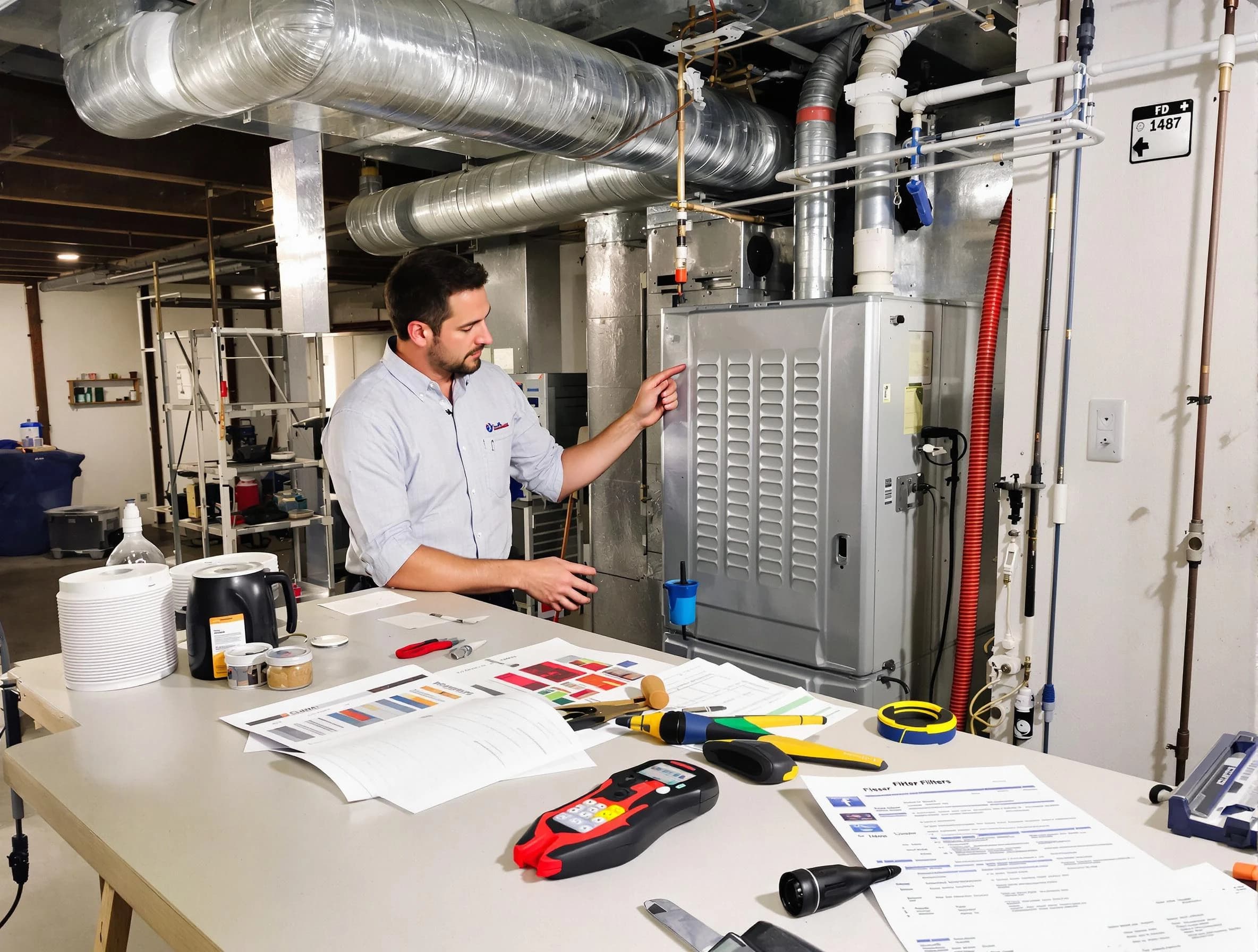 Dove Valley Air Duct Cleaning inspector conducting detailed filter system evaluation using professional diagnostic tools in Dove Valley