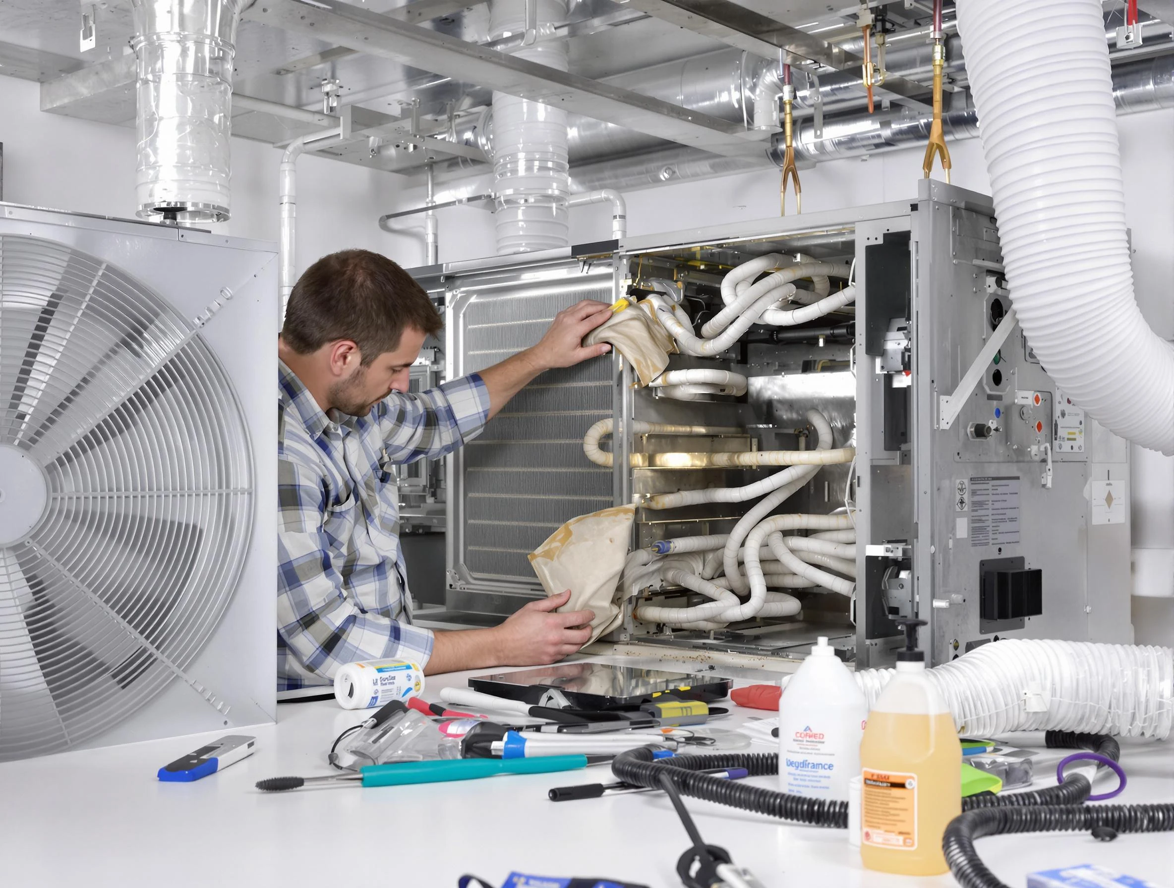 Dove Valley Air Duct Cleaning specialist performing precision AC coil cleaning in Dove Valley